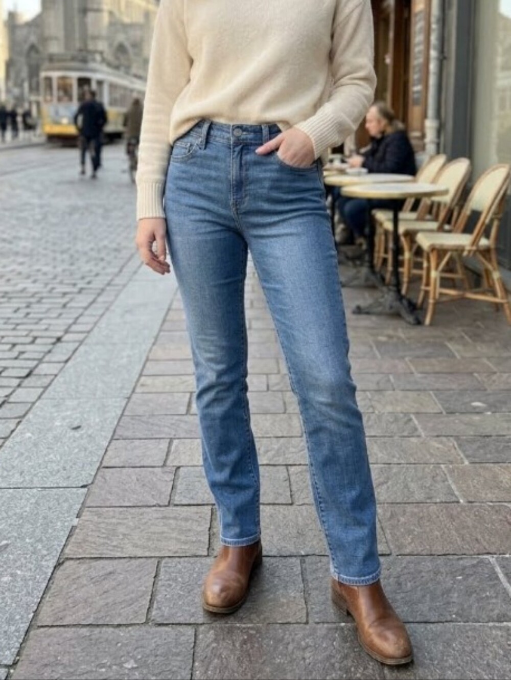 Gap Classic High-Rise Straight Leg Women Jeans in Blue 8/29R NWT